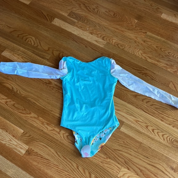 Agua Bendita Clara Sunshower One Piece Swimsuit Rash Guard Size Medium New - Picture 14 of 16